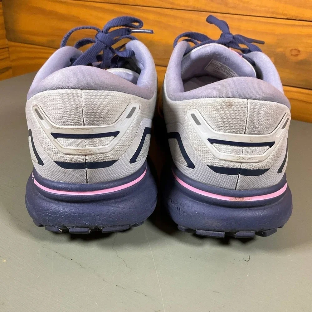 Brooks Ghost 15 Womens Size 11.5D Gray/Purple Athletic #1203801D492 Running Shoe